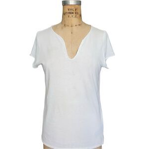 Zadig & Voltaire White Skull Studded T-Shirt Size M